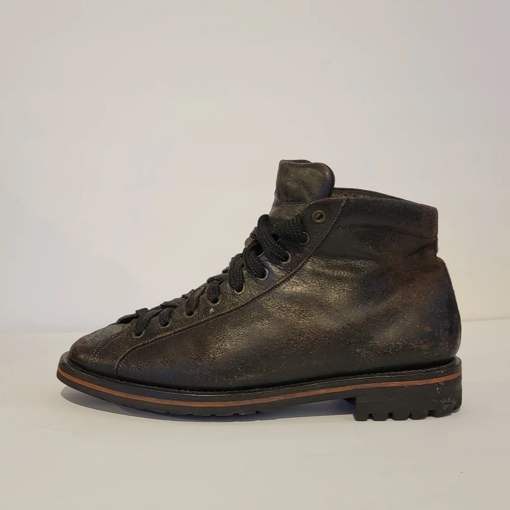 Celebrity-Owned Santoni Custom Boots - Size 9 - Black German Hunter Boot
